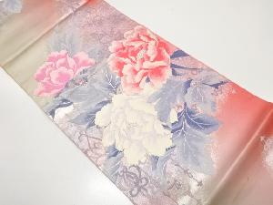 アンティーク　牡丹に更紗模様織り出し袋帯（材料）